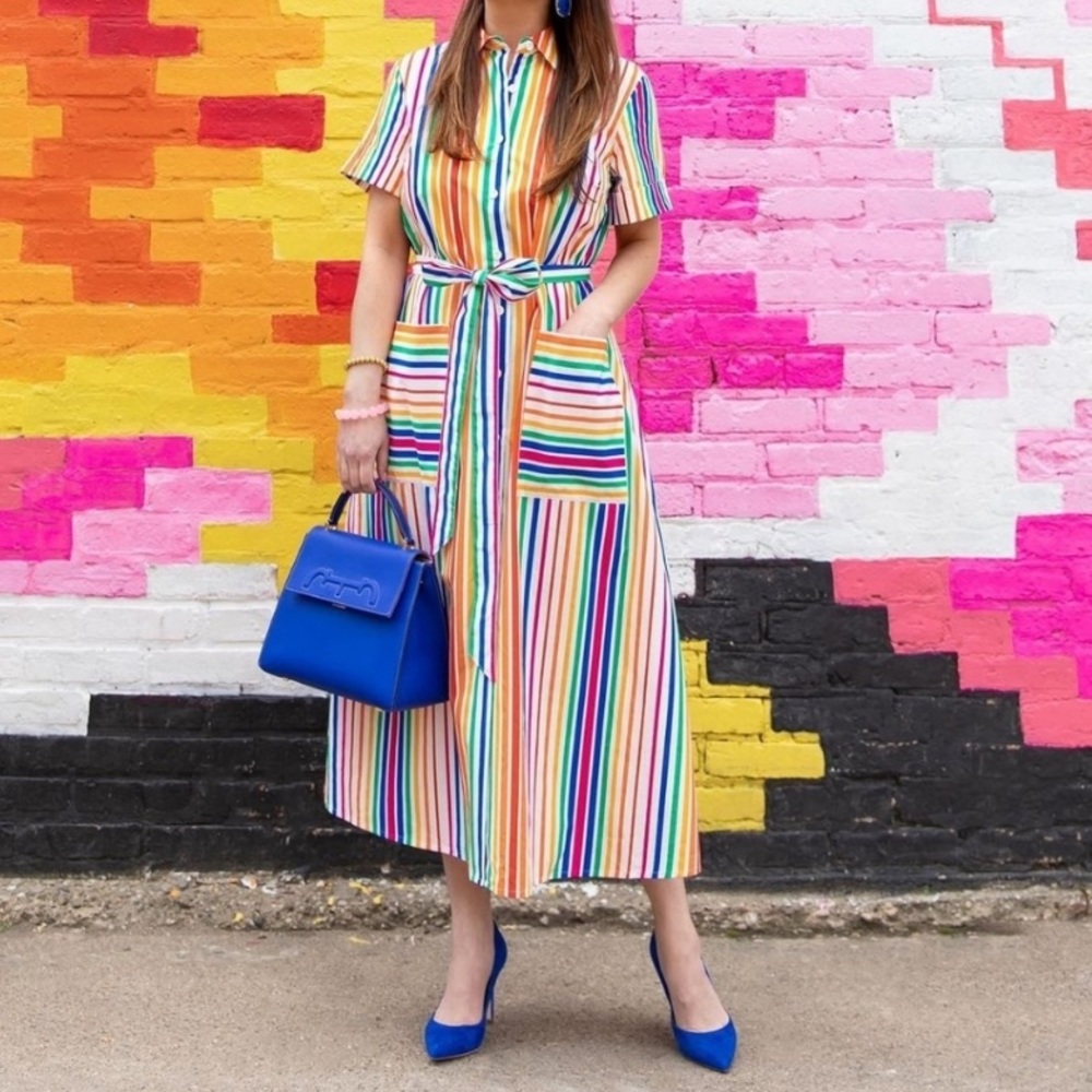 NWT Christopher John Rogers Rainbow Dress